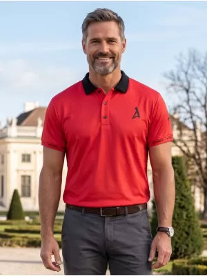 Herren-Funktions-T-Shirt mit Premium-Kragen ALTISPORT VOJ/ALM000TR05 ROT