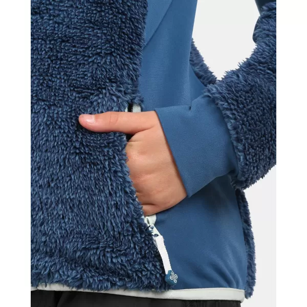  Fleece-Kapuzenpullover für Mädchen KILPI NORKA-JG WJ0211KI DUNKELBLAU 