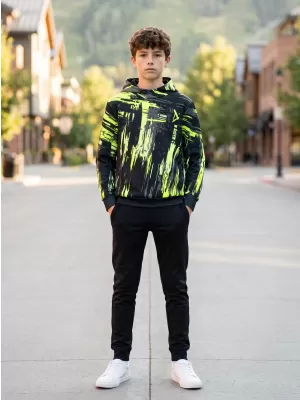 Hochwertiges Funktions-Sweatshirt für Kinder ALTISPORT VOJ/ALK010MI01 SCHWARZ UND GELB