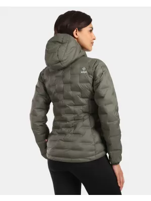 Daunenjacke für Damen KILPI ALBERTA-W WL0115KI DUNKELGRÜN