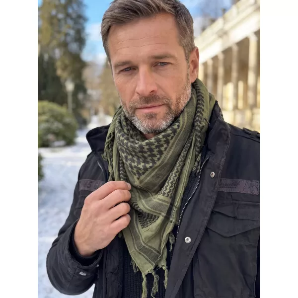  Schal BRANDIT BD7009 OLIVE/SCHWARZ 