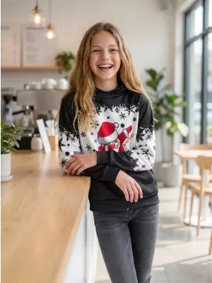 Hochwertiges Funktions-Sweatshirt für Kinder ALTISPORT VOJ/ALKVN2MI01 SCHWARZ
