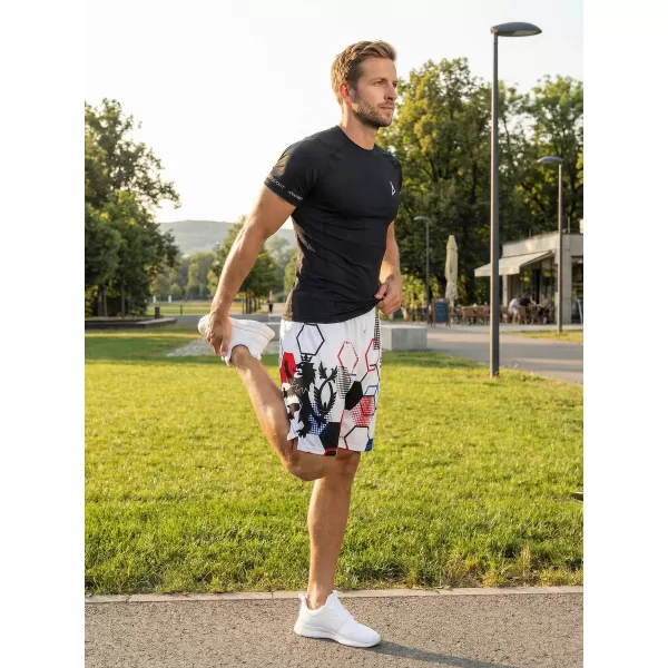  Herren Premium Funktionsshorts ohne Taschen ALTISPORT VOJ/ALM036KRA02 HEXA WEIß 
