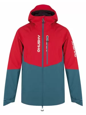 Hardshell -Jacke für Männer HUSKY NICCO M ROT/TÜRKIS