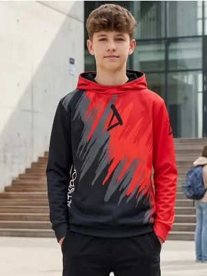 Hochwertiges Funktions-Sweatshirt für Kinder ALTISPORT VOJ/ALK006MI01 SCHWARZ/ROT