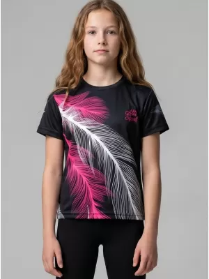 Hochwertiges Funktions-T-Shirt für Kinder ALTISPORT VOJ/ALK001TR01 SCHWARZ/ROSA