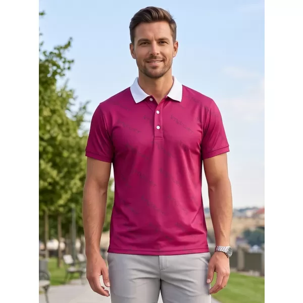  Herren-Funktions-T-Shirt mit Premium-Kragen ALTISPORT VOJ/ALM050TR05 BURGUND 