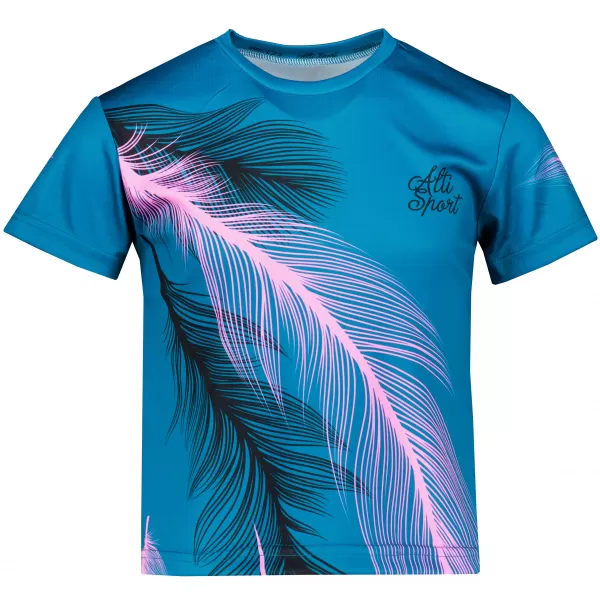  Hochwertiges Funktions-T-Shirt für Kinder ALTISPORT VOJ/ALK001TR01 PETROL/HELLROSA 
