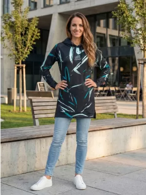 Funktionelles erweitertes Damen-Sweatshirt Premium ALTISPORT VOJ/ALW049MI03 SCHWARZ UND BLAU