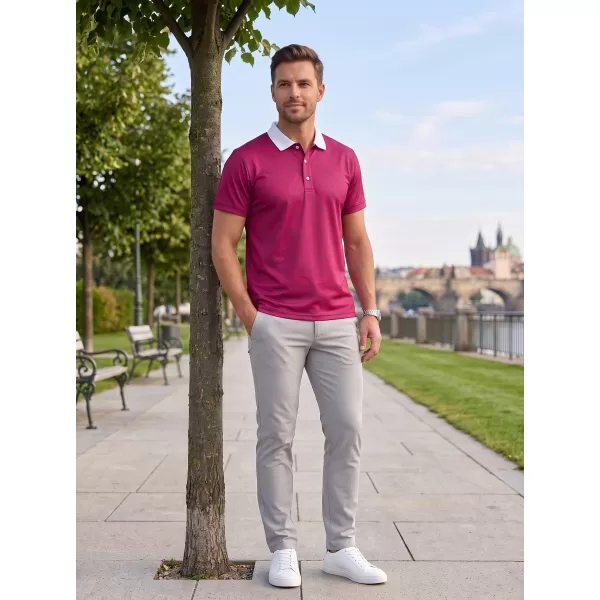  Herren-Funktions-T-Shirt mit Premium-Kragen ALTISPORT VOJ/ALM050TR05 BURGUND 