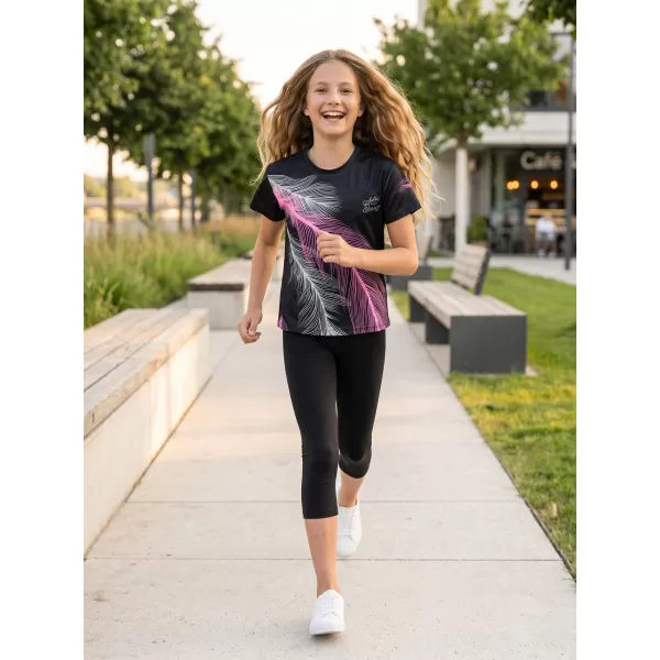  Hochwertiges Funktions-T-Shirt für Kinder ALTISPORT VOJ/ALK001TR01 SCHWARZ/HELLROSA 