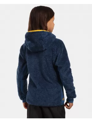 Fleece-Kapuzenpullover für Jungen KILPI NORKA-JB WJ0201KI DUNKELBLAU
