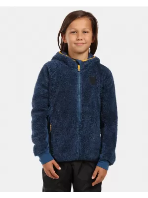 Fleece-Kapuzenpullover für Jungen KILPI NORKA-JB WJ0201KI DUNKELBLAU