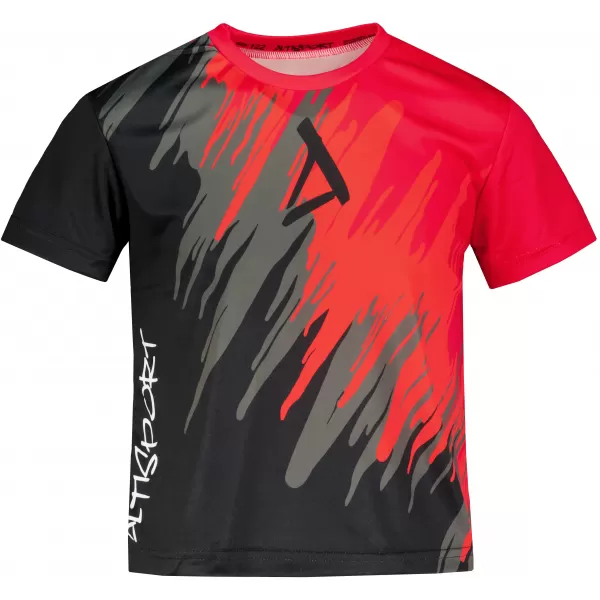  Hochwertiges Funktions-T-Shirt für Kinder ALTISPORT VOJ/ALK006TR01 SCHWARZ/ROT 