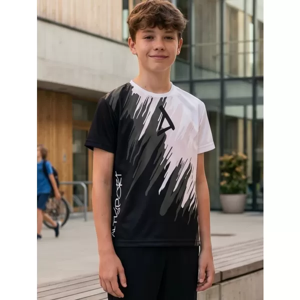  Hochwertiges Funktions-T-Shirt für Kinder ALTISPORT VOJ/ALK006TR01 SCHWARZ UND WEIß 