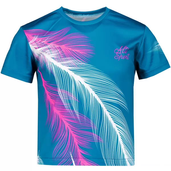  Hochwertiges Funktions-T-Shirt für Kinder ALTISPORT VOJ/ALK001TR01 PETROL/ROSA 