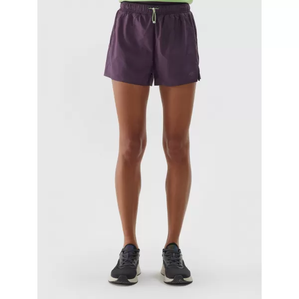  Damen-Shorts 4F WAW24TFSHF0758 DUNKELVIOLETT 