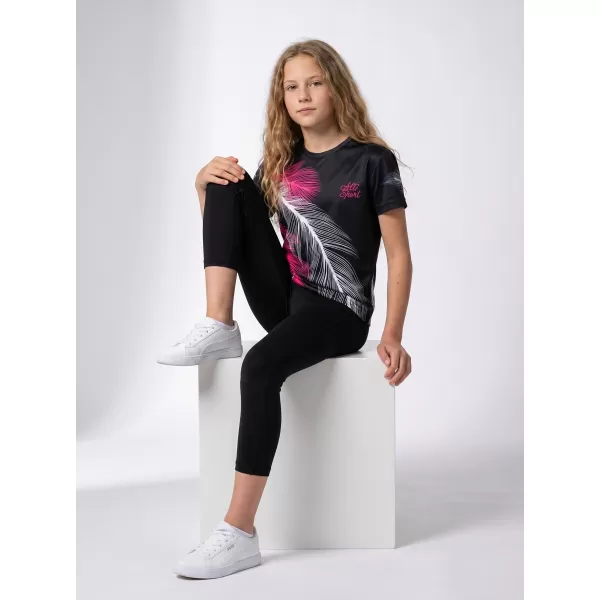  Hochwertiges Funktions-T-Shirt für Kinder ALTISPORT VOJ/ALK001TR01 SCHWARZ/ROSA 