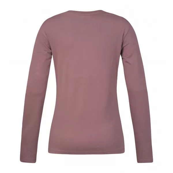  Damen-T-Shirt mit langen Ärmeln HANNAH ALERIN ROSA-TAUPE 