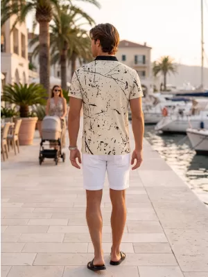 Herren-Funktions-T-Shirt mit Premium-Kragen ALTISPORT VOJ/ALM034TR05 BRAUN