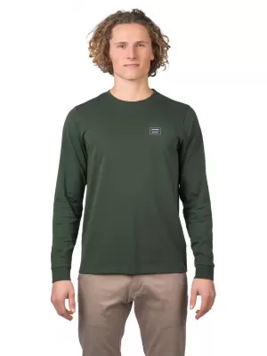 Herren-T-Shirt mit langen Ärmeln HANNAH KIRK II KOMBUGRÜN