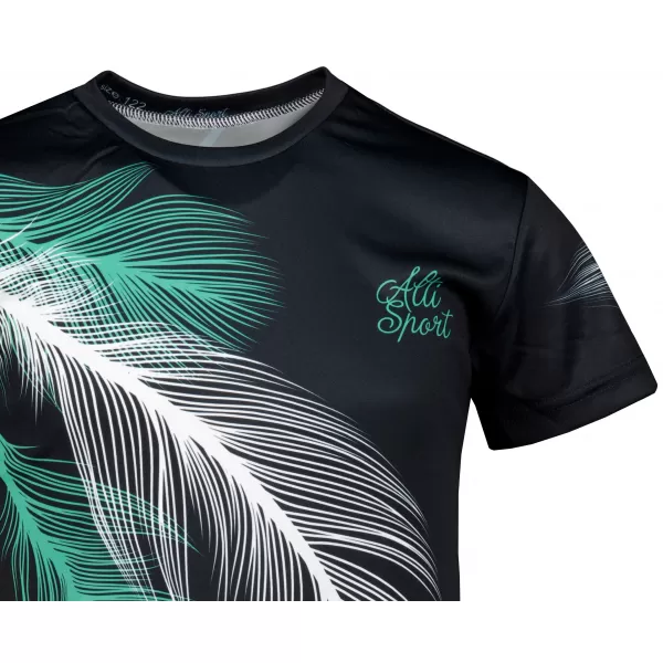  Hochwertiges Funktions-T-Shirt für Kinder ALTISPORT VOJ/ALK001TR01 SCHWARZ/TÜRKIS 
