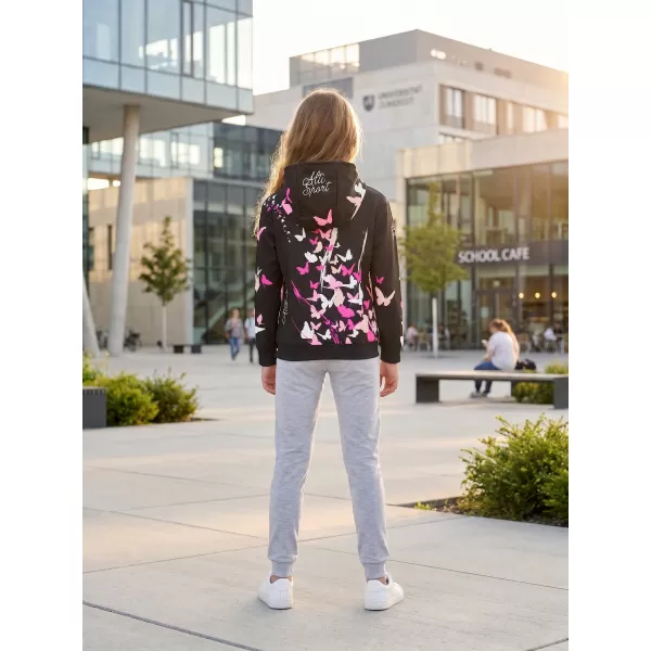  Hochwertiges Funktions-Sweatshirt für Kinder ALTISPORT VOJ/ALK022MI01 SCHWARZ/ROSA 