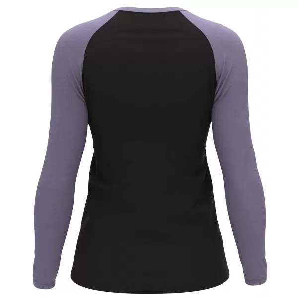  Damen-T-Shirt mit langen Ärmeln HANNAH LESLIE L/S ANTHRAZIT/GLYZINIE 