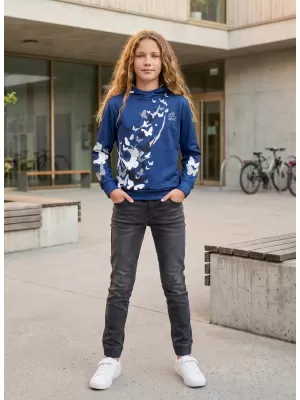 Hochwertiges Funktions-Sweatshirt für Kinder ALTISPORT VOJ/ALK022MI01 MARINEBLAU