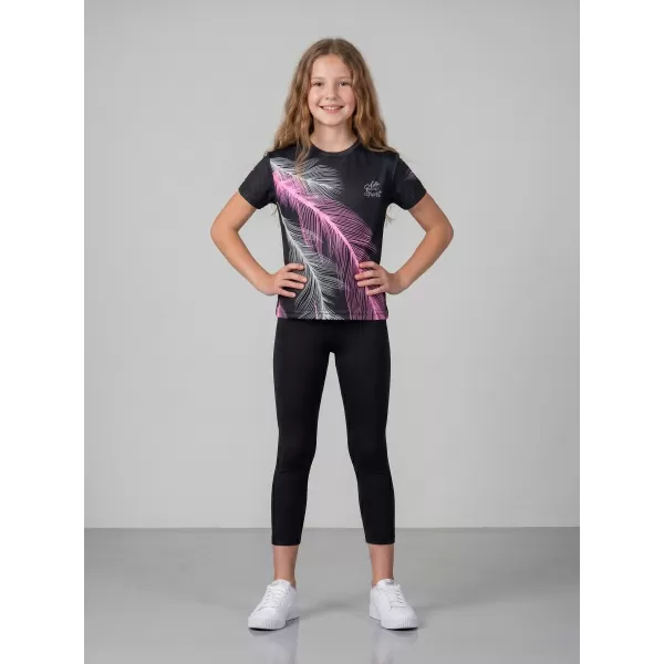  Hochwertiges Funktions-T-Shirt für Kinder ALTISPORT VOJ/ALK001TR01 SCHWARZ/HELLROSA 