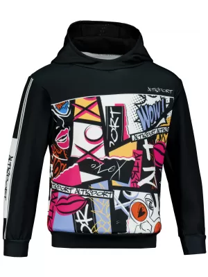 Hochwertiges Funktions-Sweatshirt für Kinder ALTISPORT VOJ/ALK041MI01 SCHWARZ