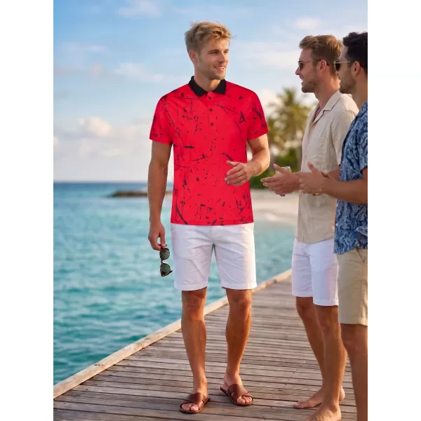  Herren-Funktions-T-Shirt mit Premium-Kragen ALTISPORT VOJ/ALM034TR05 ROT 