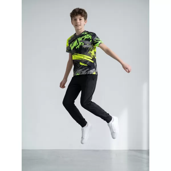  Hochwertiges Funktions-T-Shirt für Kinder ALTISPORT VOJ/ALK014TR01 SCHWARZ/GRÜN 