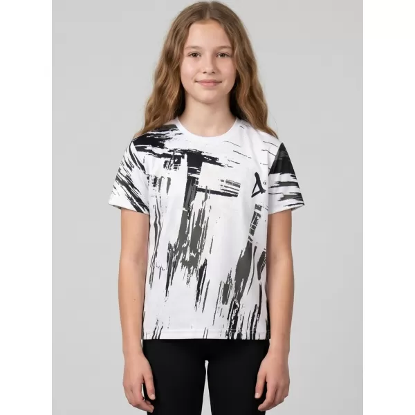  Hochwertiges Funktions-T-Shirt für Kinder ALTISPORT VOJ/ALK010TR01 WEIß/SCHWARZ 