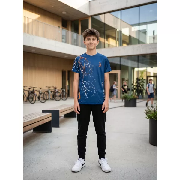  Hochwertiges Funktions-T-Shirt für Kinder ALTISPORT VOJ/ALK004TR01 MARINEBLAU/BRAUN 