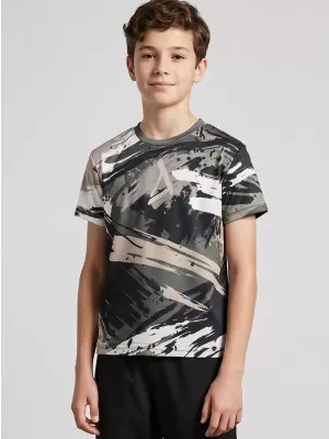 Hochwertiges Funktions-T-Shirt für Kinder ALTISPORT VOJ/ALK014TR01 SCHWARZ/GRAU