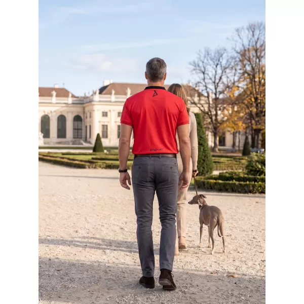  Herren-Funktions-T-Shirt mit Premium-Kragen ALTISPORT VOJ/ALM000TR05 ROT 