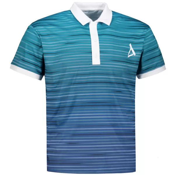  Herren-Funktions-T-Shirt mit Premium-Kragen ALTISPORT VOJ/ALM031TR05 SMARAGD/BLAU 