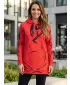 Funktionelles erweitertes Damen-Sweatshirt Premium ALTISPORT VOJ/ALW049MI03 ROT UND SCHWARZ
