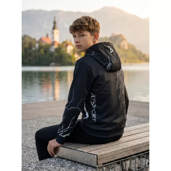  Hochwertiges Funktions-Sweatshirt für Kinder ALTISPORT VOJ/ALK004MI01 SCHWARZ UND WEIß 
