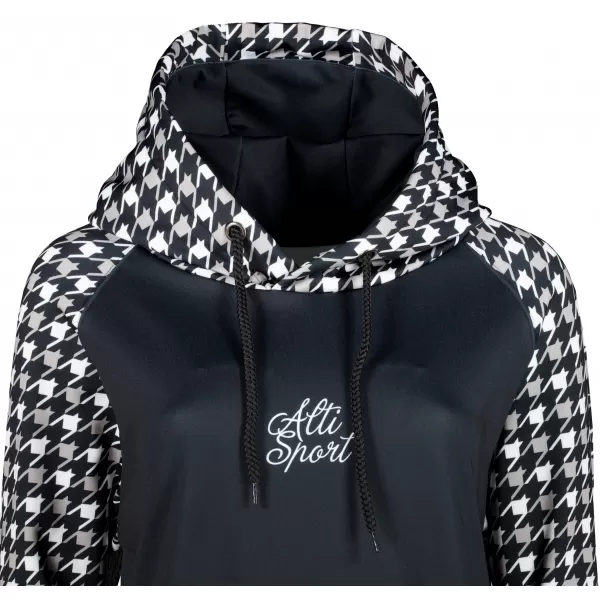  Funktionelles erweitertes Damen-Sweatshirt Premium ALTISPORT VOJ/ALW048MI03 SCHWARZ UND WEIß 