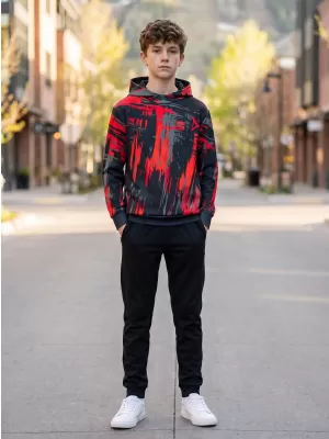 Hochwertiges Funktions-Sweatshirt für Kinder ALTISPORT VOJ/ALK010MI01 SCHWARZ/ROT