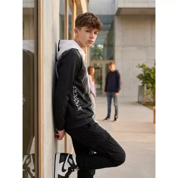  Hochwertiges Funktions-Sweatshirt für Kinder ALTISPORT VOJ/ALK006MI01 SCHWARZ UND WEIß 
