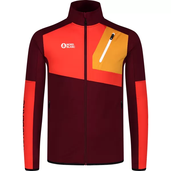  Powerfleece-Sweatshirt für Herren NORDBLANC RIVER NBSFM8011 BURGUND 