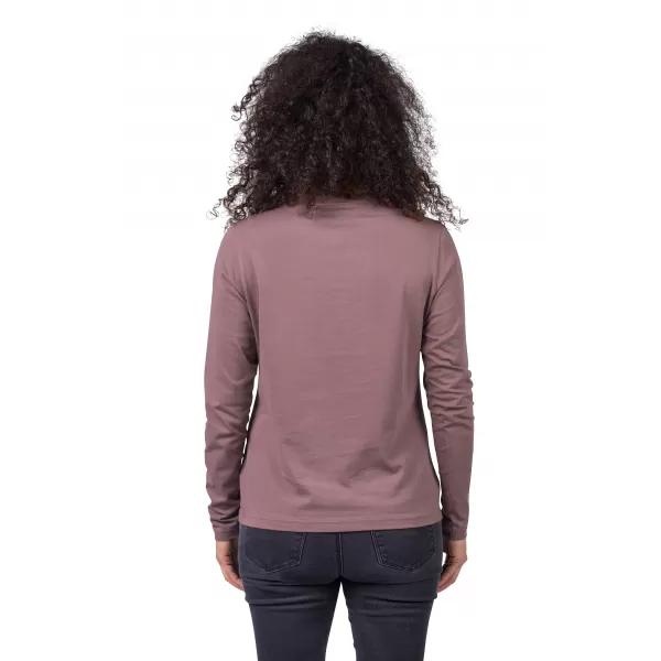  Damen-T-Shirt mit langen Ärmeln HANNAH ALERIN ROSA-TAUPE 