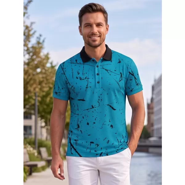  Herren-Funktions-T-Shirt mit Premium-Kragen ALTISPORT VOJ/ALM034TR05 SMARAGD 