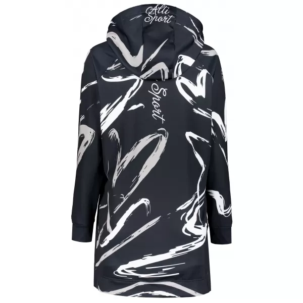  Funktionelles erweitertes Damen-Sweatshirt Premium ALTISPORT VOJ/ALW049MI03 SCHWARZ UND WEIß 