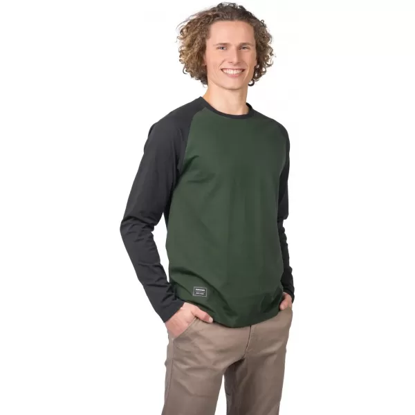  Herren-T-Shirt mit langen Ärmeln HANNAH ROKET GRÜN/ANTHRAZIT-KOMBINATION 