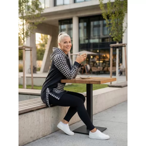  Funktionelles erweitertes Damen-Sweatshirt Premium ALTISPORT VOJ/ALW048MI03 SCHWARZ UND WEIß 
