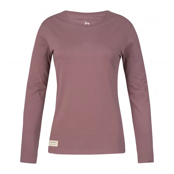  Damen-T-Shirt mit langen Ärmeln HANNAH ALERIN ROSA-TAUPE 